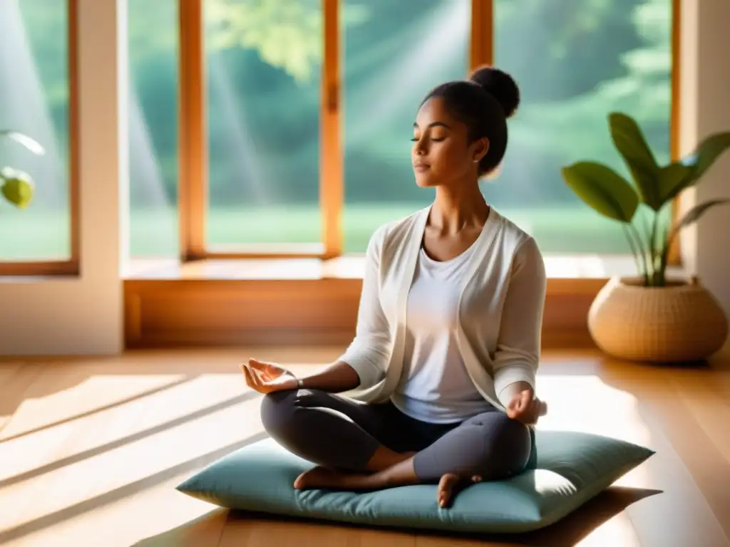 Disfruta de los beneficios de la meditación guiada en un ambiente sereno y luminoso