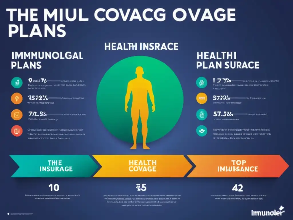 Comparativa inmunológica de los mejores seguros de salud en un moderno y detallado infográfico