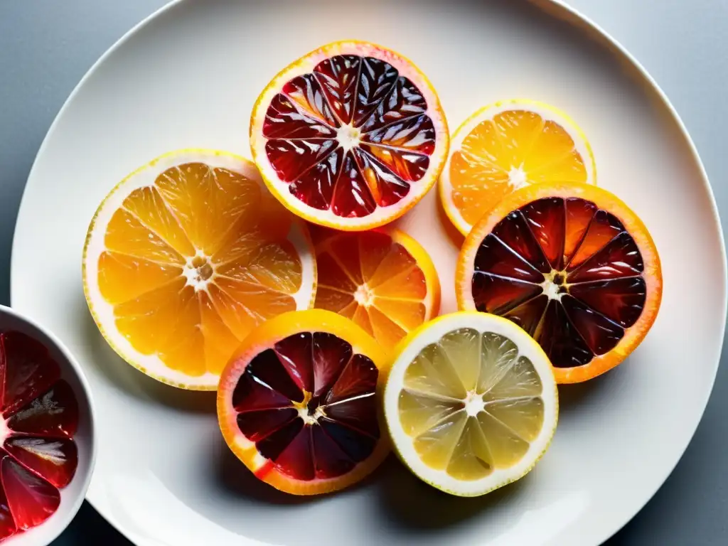 Delicioso salad de cítricos con jugos naturales, colores vibrantes y frescura