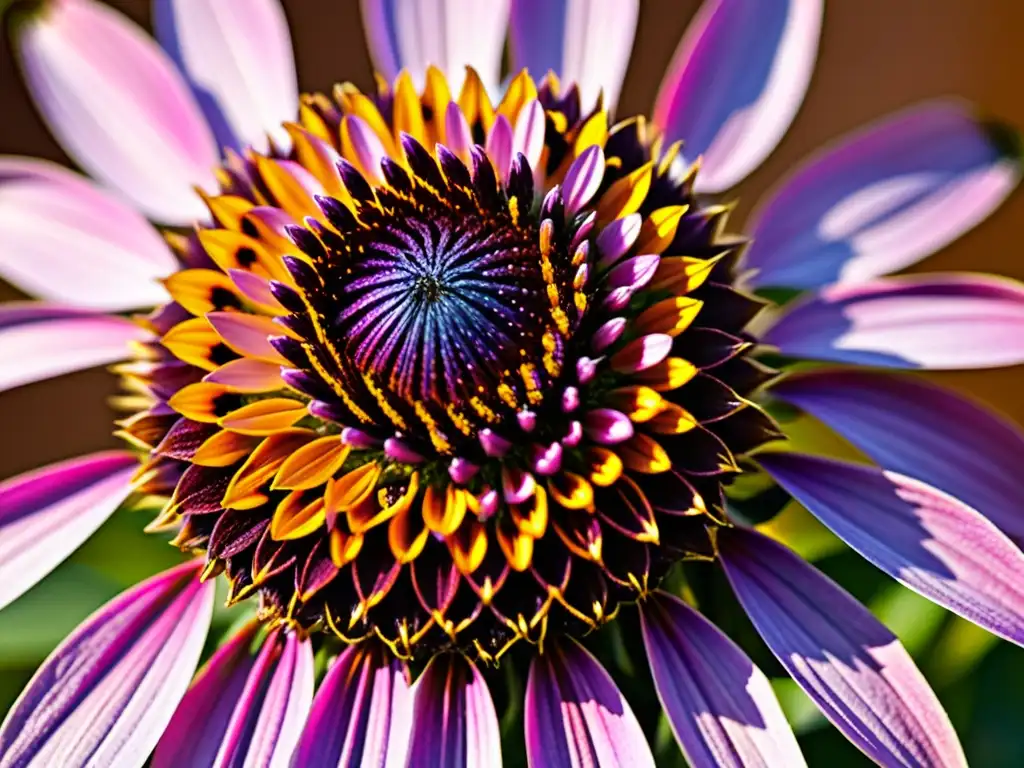 Detallada imagen de la flor Echinacea purpurea, resaltando su belleza natural