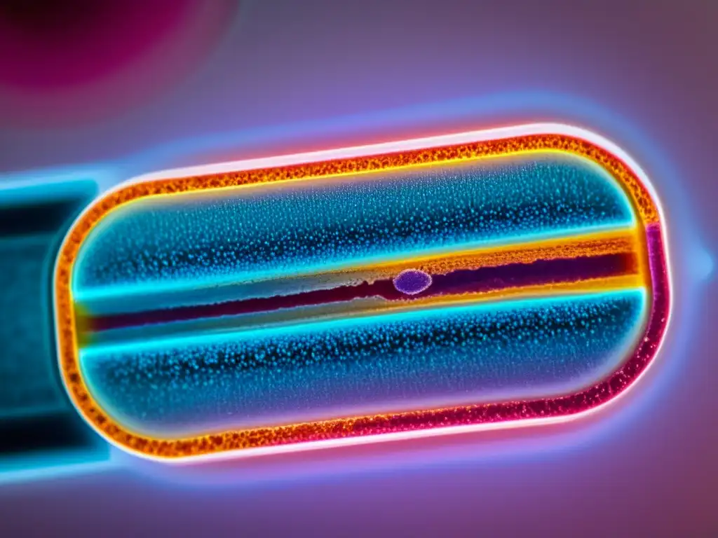 Detalle vibrante de tejido intestinal inflamado, resaltando el aspecto biológico de la colitis ulcerosa