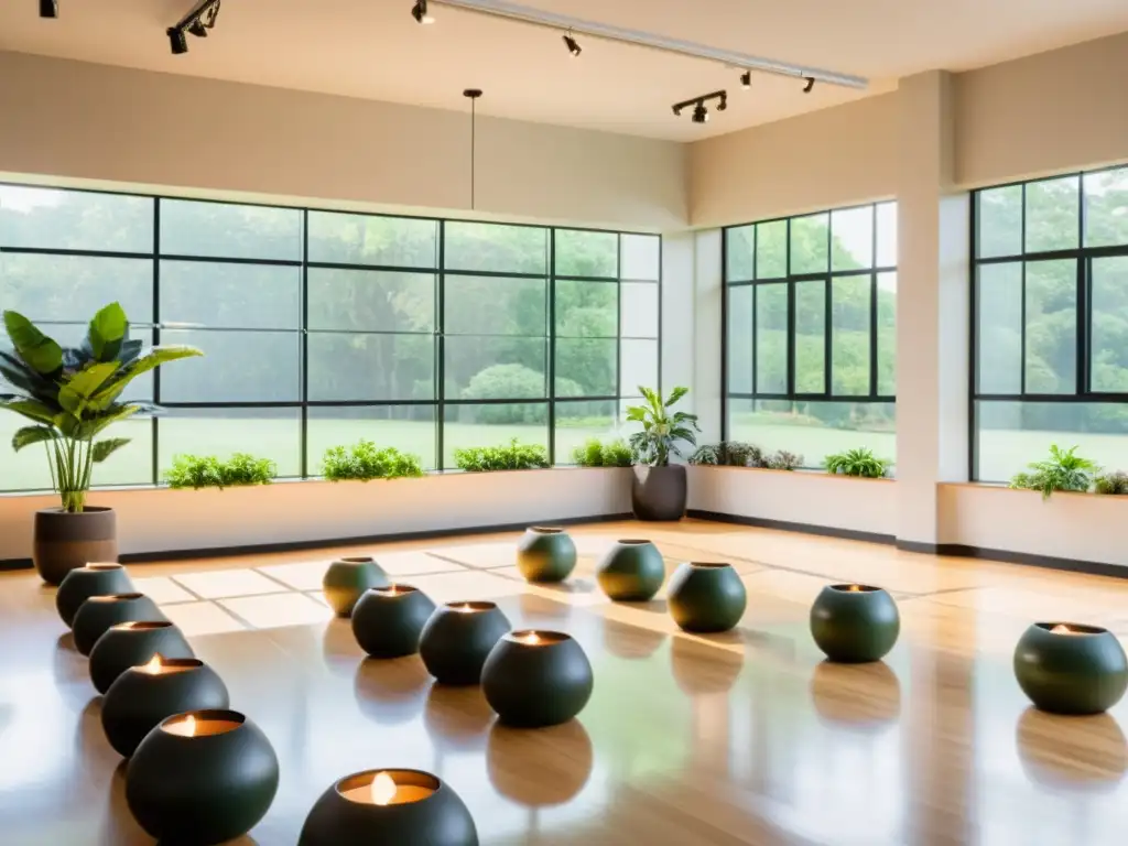 Espacio de clase moderno y tranquilo con vista a la naturaleza