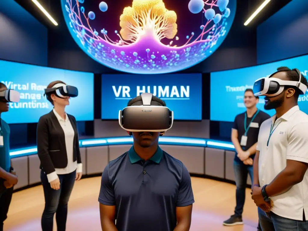 Estudiantes inmersos en realidad virtual educativa sobre el sistema inmunológico