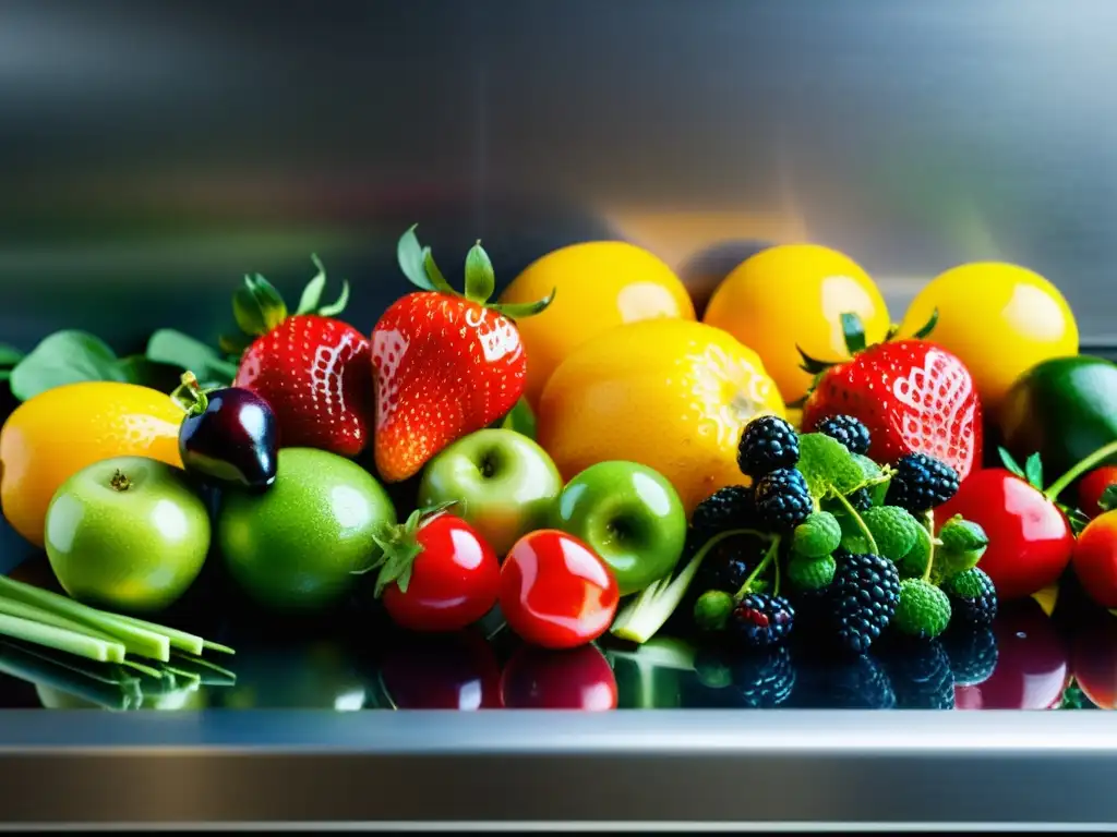 Una exquisita exhibición de frutas y verduras coloridas, frescas y vibrantes, que fortalecen el sistema inmunológico