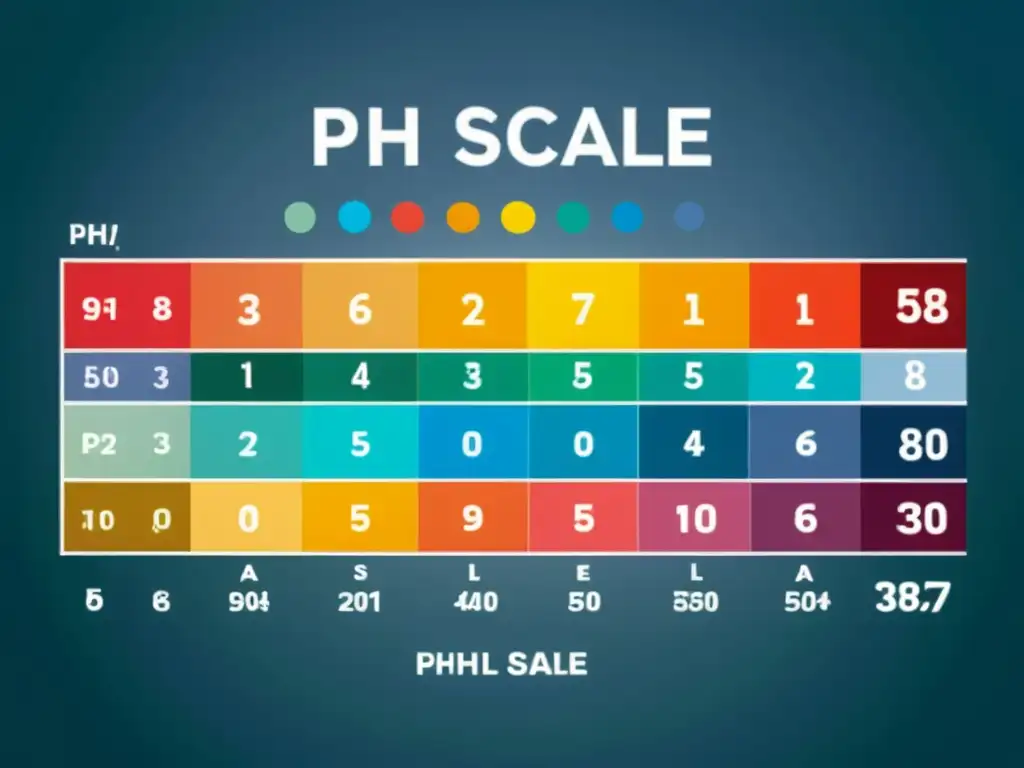 Gráfico de escala de pH colorido y detallado en un fondo moderno, resaltando la importancia del pH corporal en inmunidad