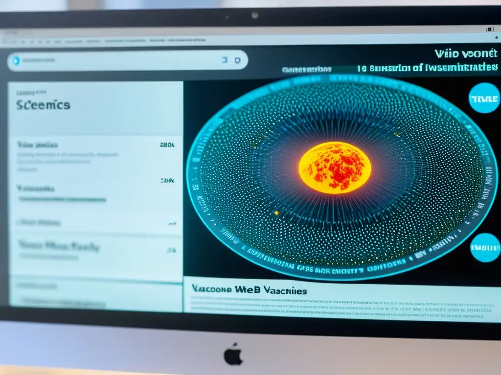 Imagen 8k de pantalla con información veraz sobre vacunas frente a desinformación vacunas internet