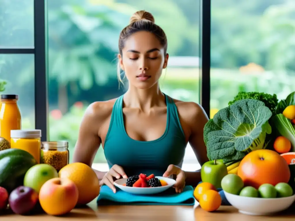 Persona disfrutando de alimentos saludables y actividades de bienestar para fortalecer su sistema inmunológico