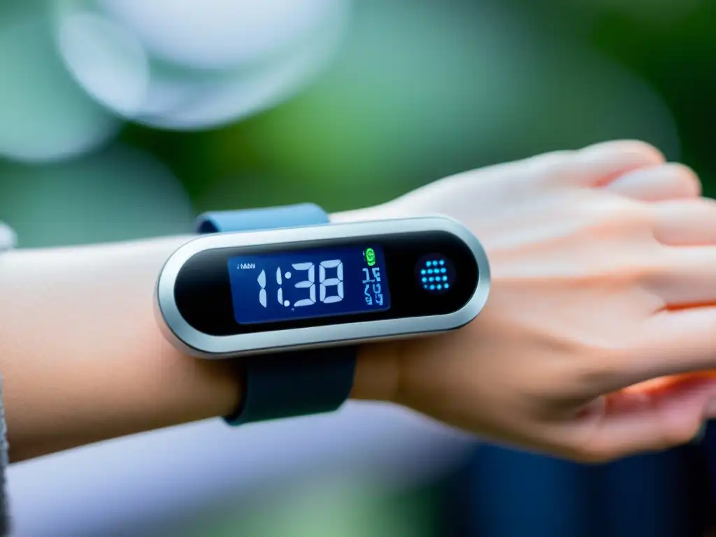 Termómetro inteligente Withings Thermo: precisión y estilo en un vistazo Un termómetro inteligente Withings Thermo, mostrando la temperatura, con un ambiente profesional y doméstico