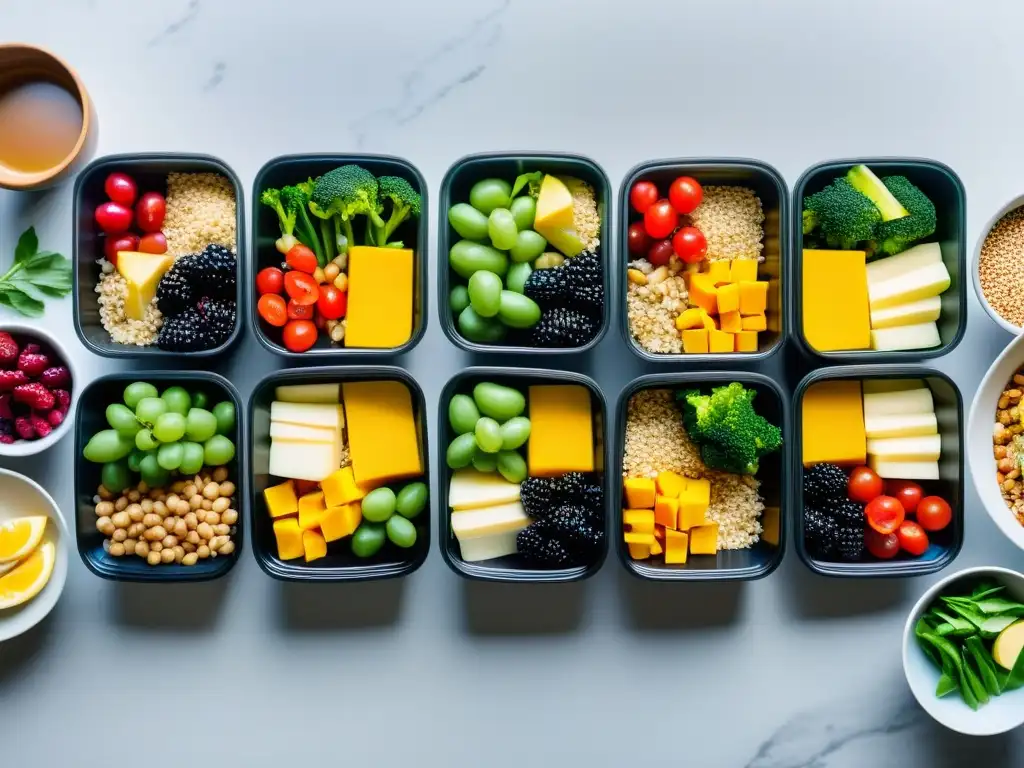 Vista detallada de comida saludable y equilibrada para fortalecer el sistema inmunológico